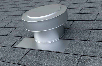 Model RBV-8-C4 | Round Back Roof Vent | 8" Diameter | 4" Tall Collar | Flat Flange | 50 Sq. In. NFA