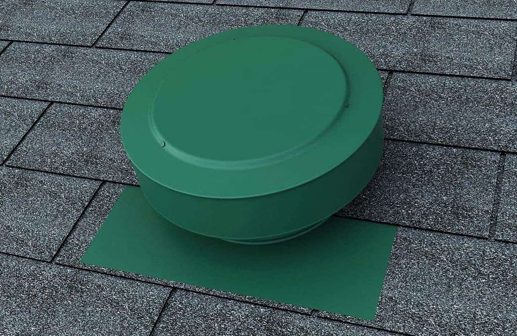 Model RBV-8-C2 | Round Back Roof Vent | 8" Diameter | 2" Tall Collar | Flat Flange | 50 Sq. In. NFA