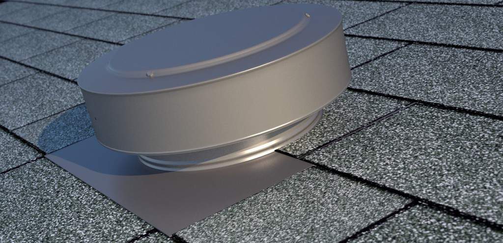 Model RBV-8-C2 | Round Back Roof Vent | 8" Diameter | 2" Tall Collar | Flat Flange | 50 Sq. In. NFA