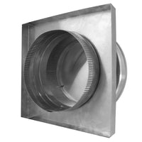 Model RBV - 9 - C2 - CMF - TP | Round Back Vent | 9" Diameter | " 2" Tall Collar | Curb Mount Flange | Tail Pipe - Active Ventilation Products