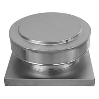 Model RBV - 9 - C2 - CMF - TP | Round Back Vent | 9" Diameter | " 2" Tall Collar | Curb Mount Flange | Tail Pipe - Active Ventilation Products
