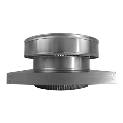 Model RBV-9-C2-CMF-TP | Round Back Vent  |  9" Diameter | " 2" Tall Collar  | Curb Mount Flange  |  Tail Pipe