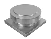 Static Vent 9" with Curb Mount Sub Base - Round Back Vent | 9" Diameter | 2" Tall Collar | 63 Sq. In. NFA - Active Ventilation Products