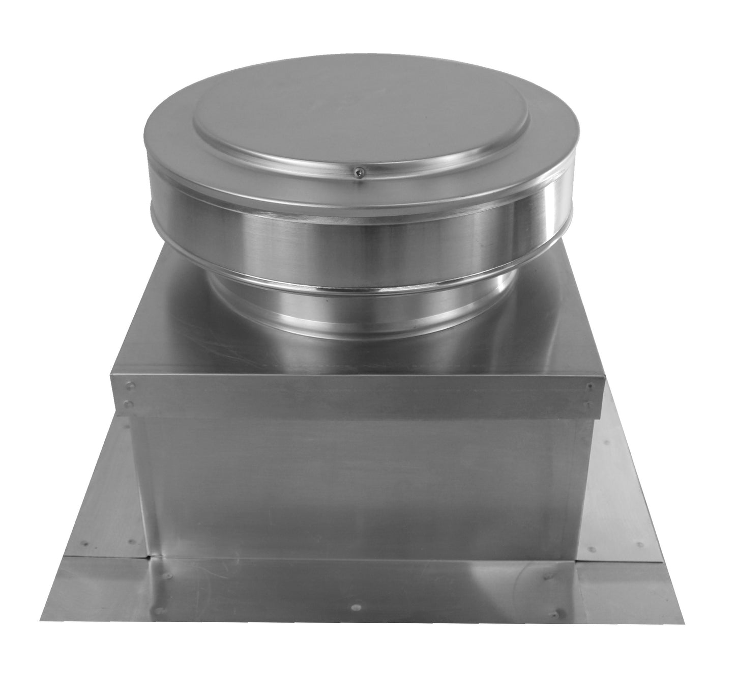 Model RBV-9-C2-CMF-TP | Round Back Vent  |  9" Diameter | " 2" Tall Collar  | Curb Mount Flange  |  Tail Pipe