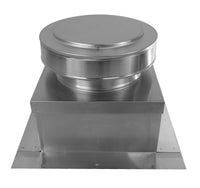 Model RBV-9-C2-CMF-TP | Round Back Vent  |  9" Diameter | " 2" Tall Collar  | Curb Mount Flange  |  Tail Pipe