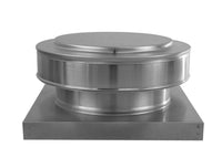 Static Vent 9" with Curb Mount Sub Base - Round Back Vent | 9" Diameter | 2" Tall Collar | 63 Sq. In. NFA - Active Ventilation Products