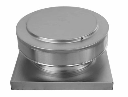 Model RBV-9-C2-CMF | Round Back Static Vent |  9" Diameter | 2" Tall Collar  |  63 Sq. In. NFA