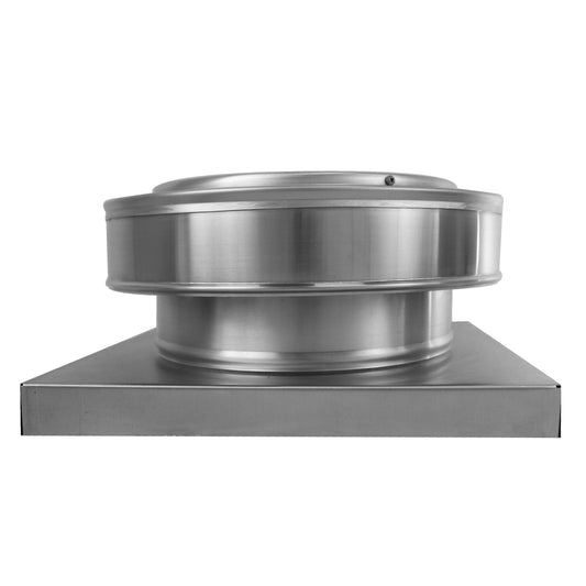 Static Vent with Curb Mount Sub Base - Round Back Vent |  9" Diameter | 2" Tall Collar  |  63 Sq. In. NFA