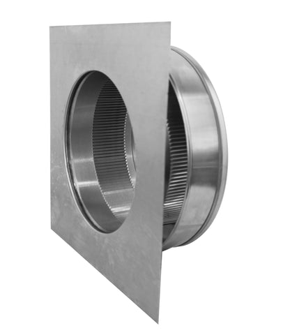 Model RBV-9-C2 | Round Back Roof Vent | 9" Diameter | 2" Tall Collar | Flat Flange | 63 Sq. In. NFA