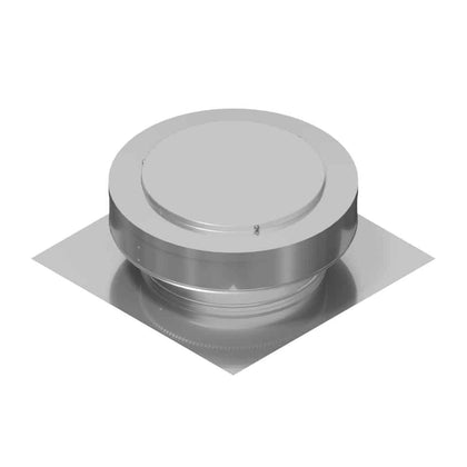 Static Vents - Round Back Roof Vent | 9" Diameter | 2" Tall Collar | Flat Flange | 63 Sq. In. NFA