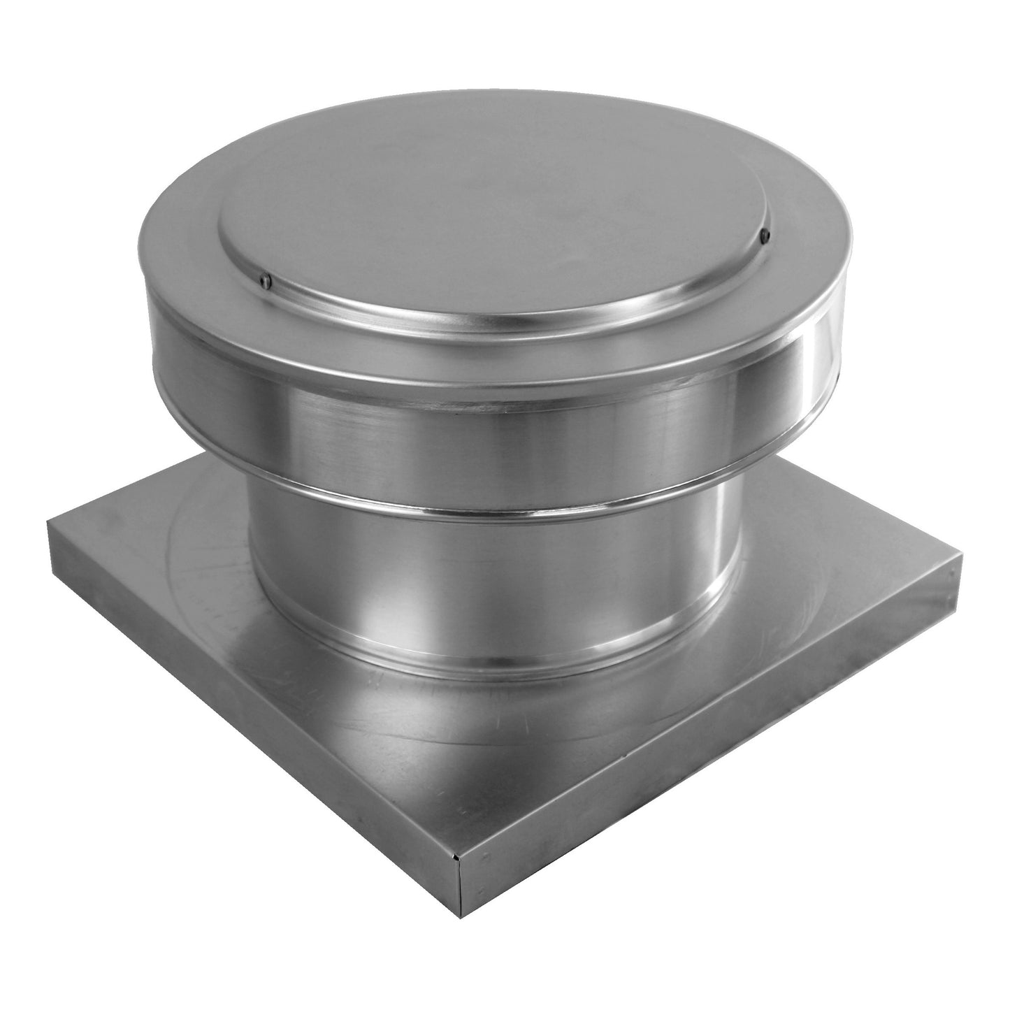 Model RBV-9-C4-CMF-TP | Round Back Vent  |  9" Diameter | " 4" Tall Collar  | Curb Mount Flange  |  Tail Pipe