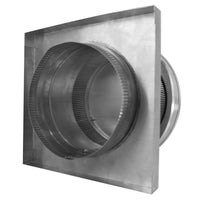 Model RBV - 9 - C4 - CMF - TP | Round Back Vent | 9" Diameter | " 4" Tall Collar | Curb Mount Flange | Tail Pipe - Active Ventilation Products