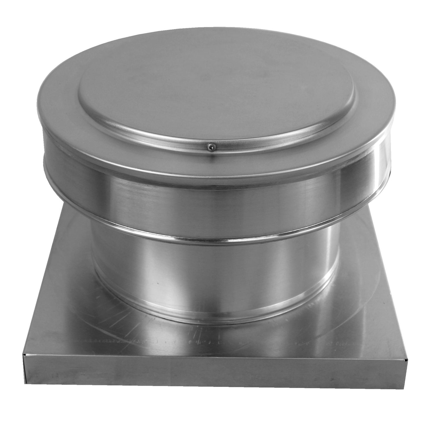 Model RBV-9-C4-CMF-TP | Round Back Vent  |  9" Diameter | " 4" Tall Collar  | Curb Mount Flange  |  Tail Pipe