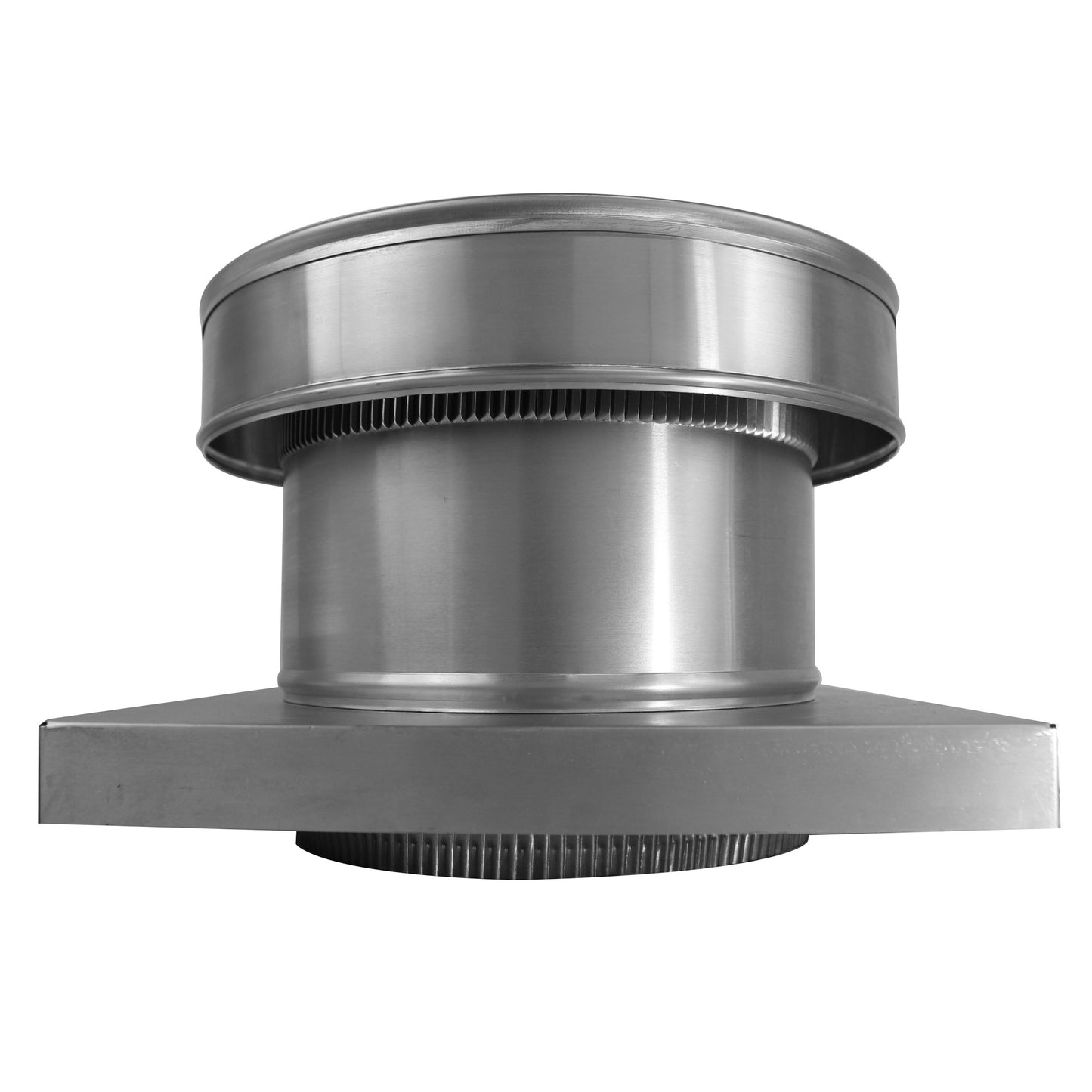 Model RBV-9-C4-CMF-TP | Round Back Vent  |  9" Diameter | " 4" Tall Collar  | Curb Mount Flange  |  Tail Pipe