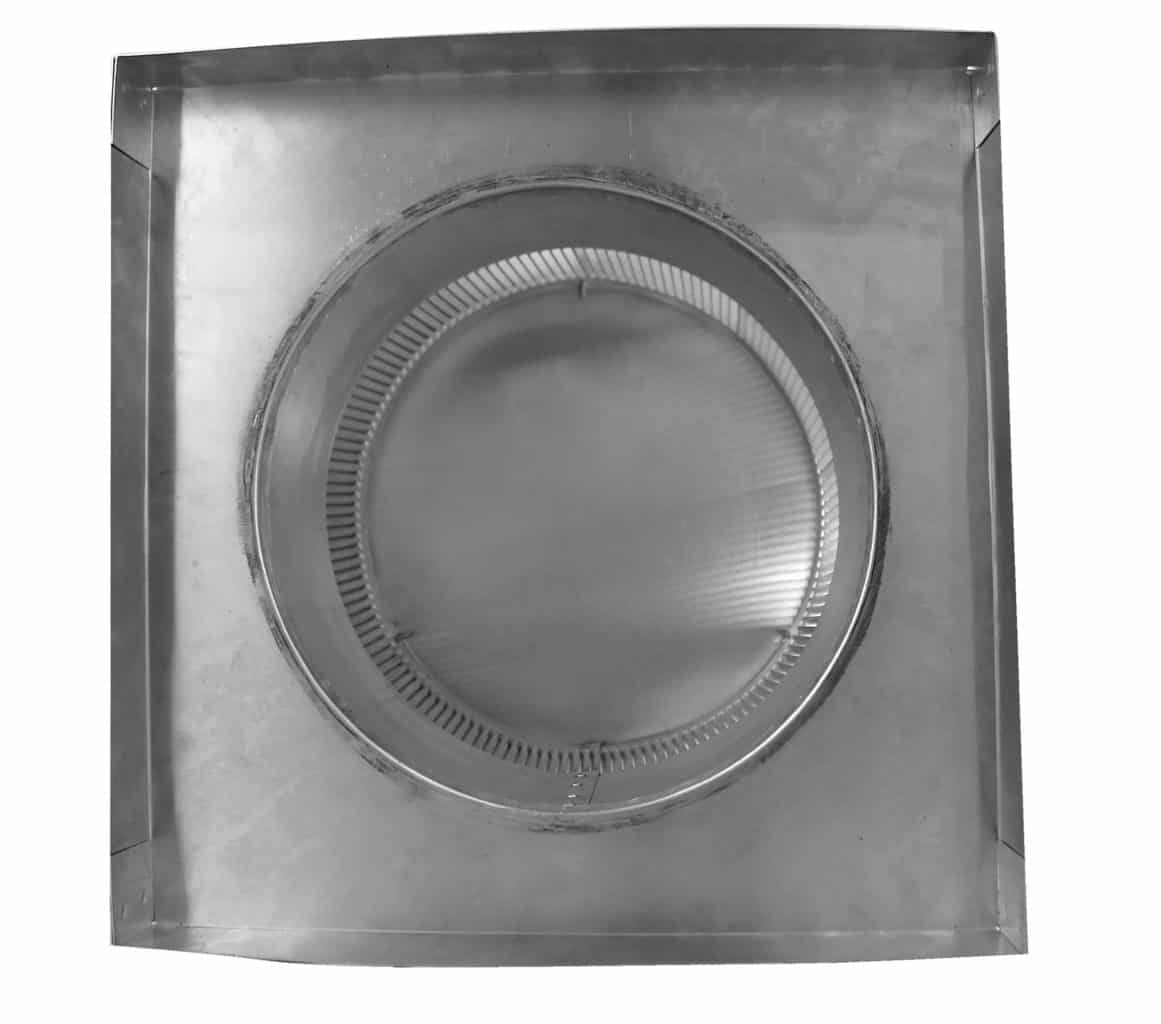 Model RBV-9-C4-CMF | Round Back Static Vent |  9" Diameter | 4" Tall Collar  |  63 Sq. In. NFA