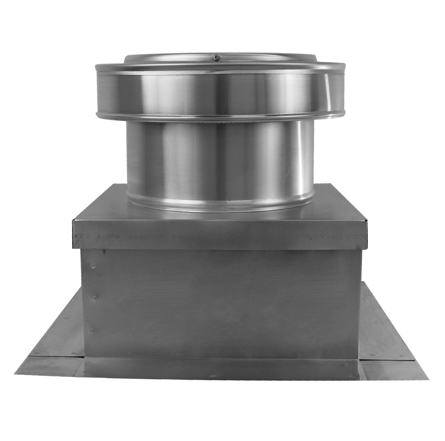 Model RBV-9-C4-CMF-TP | Round Back Vent  |  9" Diameter | " 4" Tall Collar  | Curb Mount Flange  |  Tail Pipe