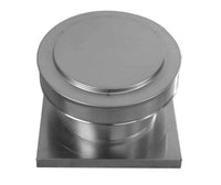 Static Vent 9" with Curb Mount Sub Base - Round Back Vent | 9" Diameter | 4" Tall Collar | 63 Sq. In. NFA - Active Ventilation Products