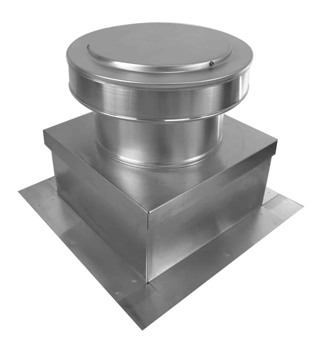 Model RBV-9-C4-CMF | Round Back Static Vent |  9" Diameter | 4" Tall Collar  |  63 Sq. In. NFA