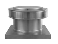 Static Vent 9" with Curb Mount Sub Base - Round Back Vent | 9" Diameter | 4" Tall Collar | 63 Sq. In. NFA - Active Ventilation Products