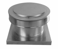 Static Vent 9" with Curb Mount Sub Base - Round Back Vent | 9" Diameter | 4" Tall Collar | 63 Sq. In. NFA - Active Ventilation Products