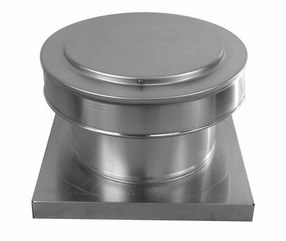 Model RBV-9-C4-CMF | Round Back Static Vent |  9" Diameter | 4" Tall Collar  |  63 Sq. In. NFA