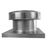 Static Vent 9" with Curb Mount Sub Base - Round Back Vent | 9" Diameter | 4" Tall Collar | 63 Sq. In. NFA - Active Ventilation Products