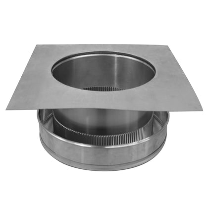 Model RBV-9-C4 | Round Back Roof Vent | 9" Diameter | 4" Tall Collar | Flat Flange | 63 Sq. In. NFA