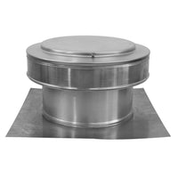 Static Vents - Round Back Roof Vent | 9" Diameter | 4" Tall Collar | Flat Flange | 63 Sq. In. NFA - Active Ventilation Products