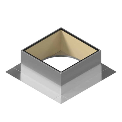Insulated Square Roof Curb for 10" Diameter Vent | 6" high walls