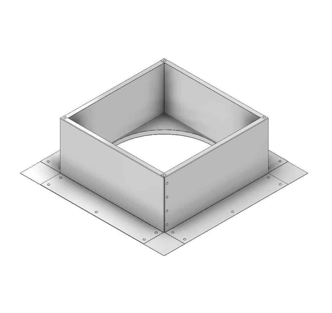 Roof Curb for 10" Diameter Vent | 6" high walls