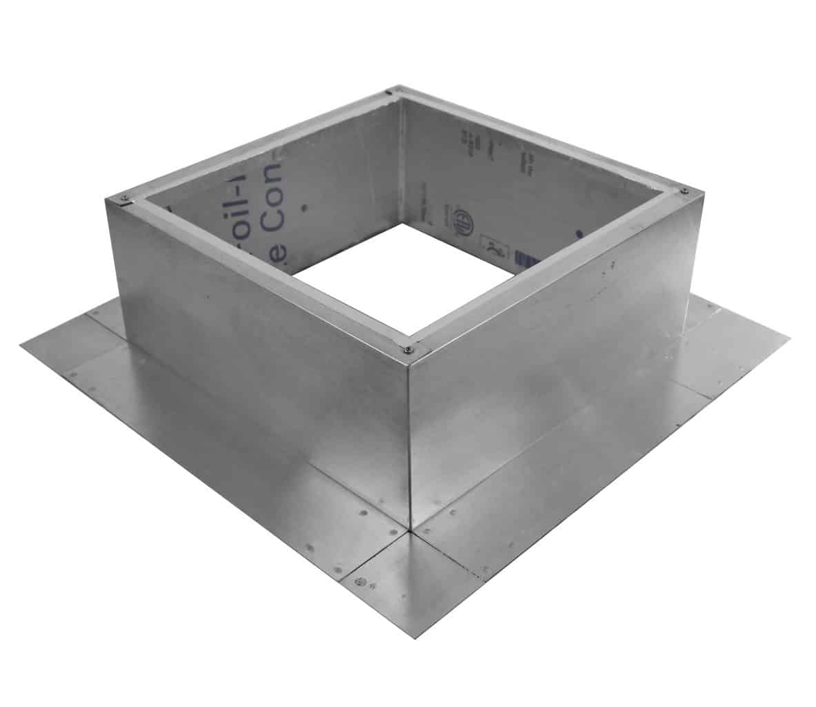 Model RC-12-H6-Ins |  Roof Curb for 12" Diameter Vent | 6" high walls | Insulated Walls