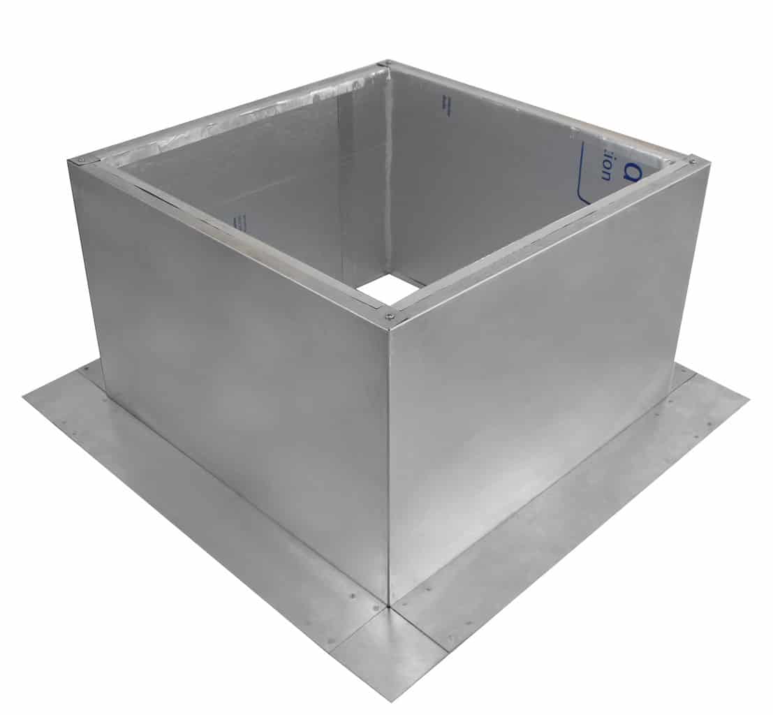 Model RC-16-H12-Ins |  Roof Curb for 16" Diameter Vent | 12" high walls | Insulated Walls