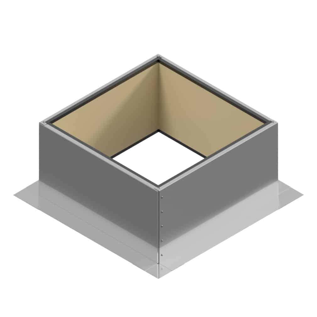 Model RC-20-H12-Ins |  Roof Curb for 20" Diameter Vent | 12" high walls | Insulated Walls