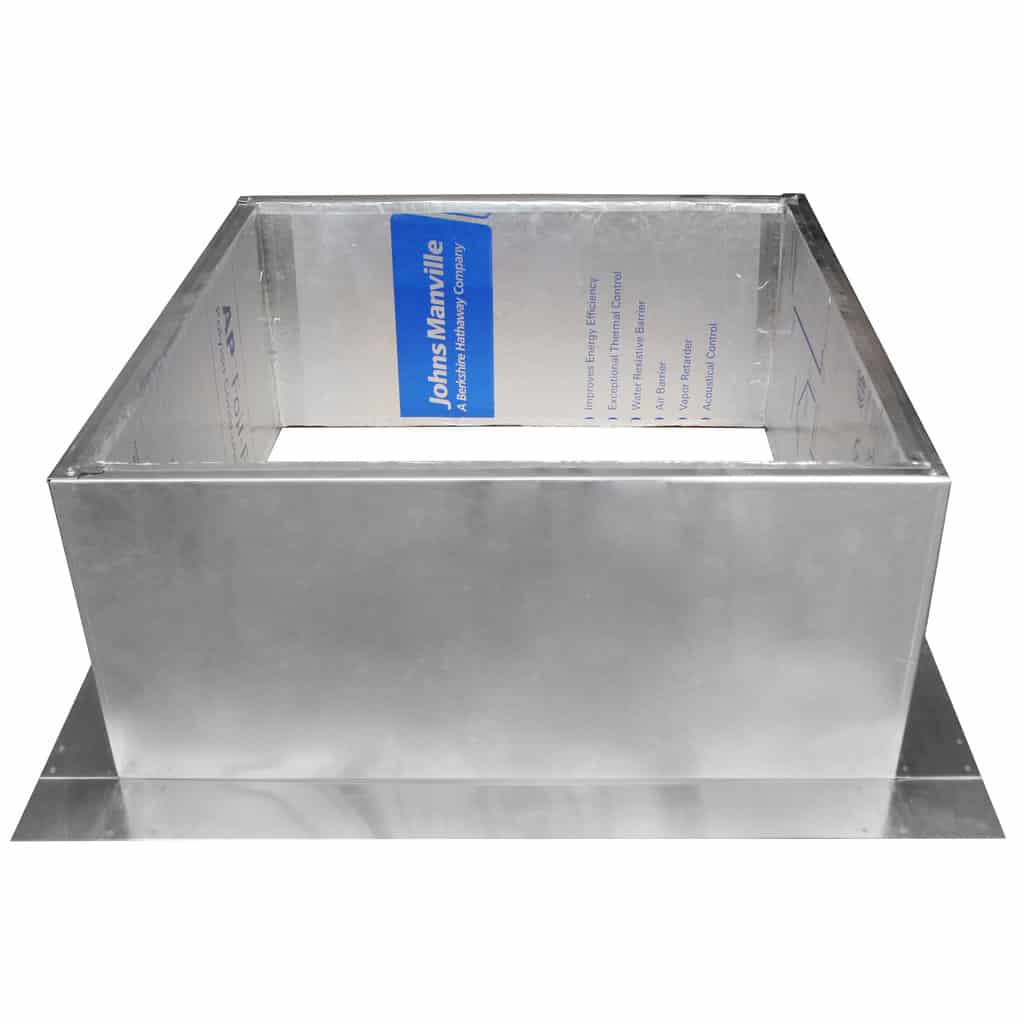 Model RC-24-H12-Ins |  Roof Curb for 24" Diameter Vent | 12" high walls | Insulated Walls