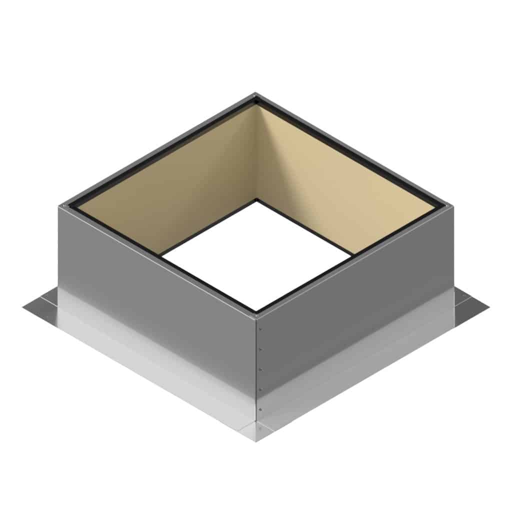 Model RC-24-H12-Ins |  Roof Curb for 24" Diameter Vent | 12" high walls | Insulated Walls