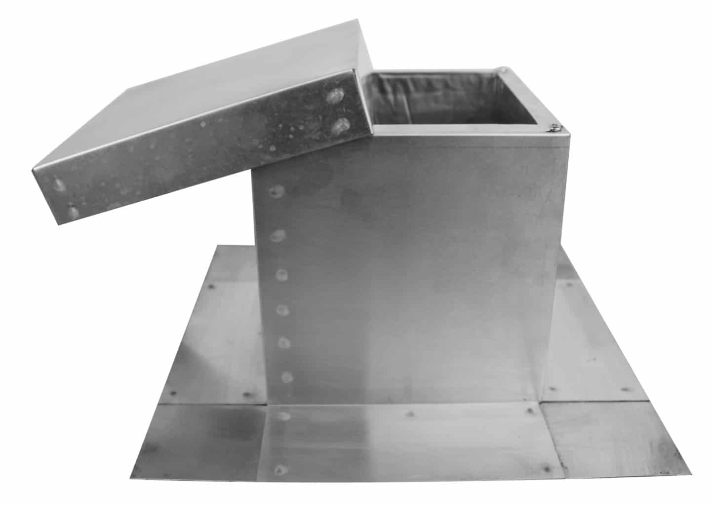 Model RC-3-H6-Ins |  Roof Curb for 3" Diameter Vent | 6" high walls | Insulated Walls