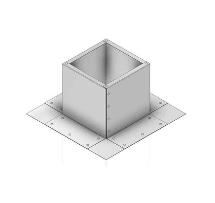 Square Roof Curb for 3" Diameter Vent | 6" high walls