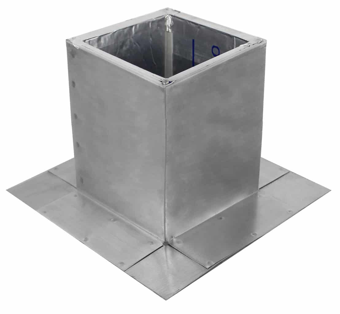 Model RC-3-H8-Ins | Roof Curb for 3" Diameter Vent | 8" high walls | Insulated Walls