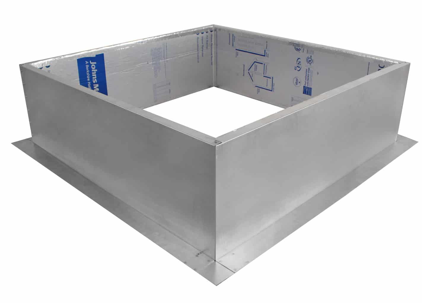 Model RC-36-H12-Ins |  Roof Curb for 36" Diameter Vent | 12" high walls | Insulated Walls