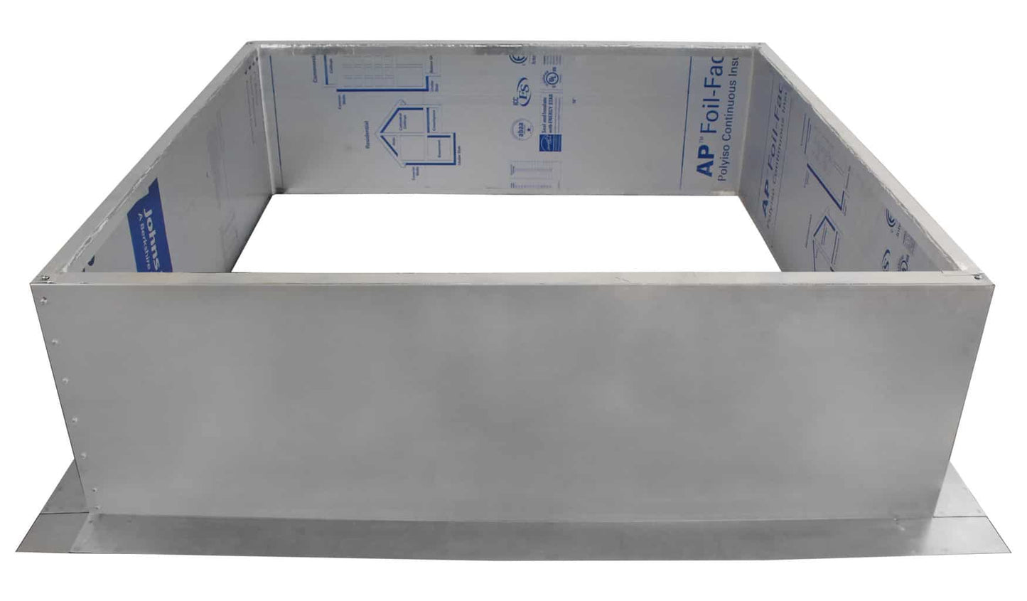 Model RC-36-H12-Ins |  Roof Curb for 36" Diameter Vent | 12" high walls | Insulated Walls