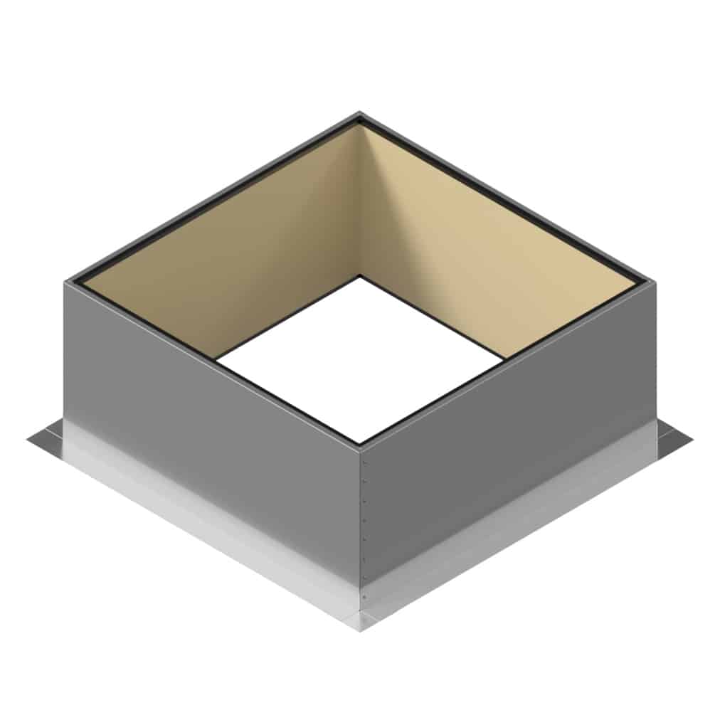 Model RC-36-H18-Ins |  Roof Curb for 36" Diameter Vent | 18" high walls | Insulated Walls