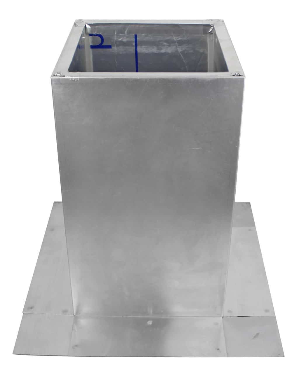 Model RC-4-H12-Ins |  Roof Curb for 4" Diameter Vent | 12" high walls | Insulated Walls