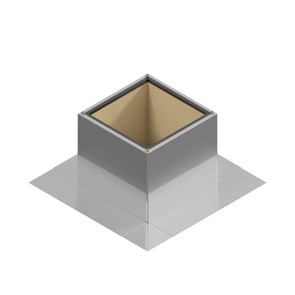 Model RC-4-H6-Ins | Roof Curb for 4" Diameter Vent | 6" high walls | Insulated Walls