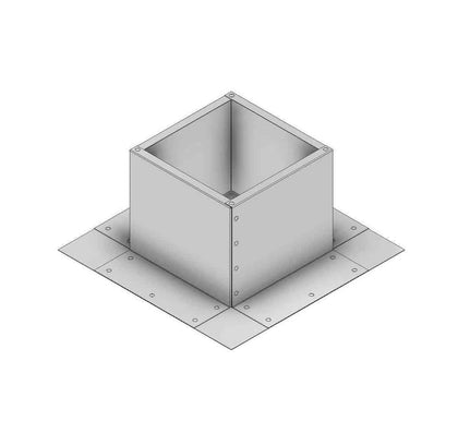 Square Roof Curb for 4" Diameter Vent | 6" high walls