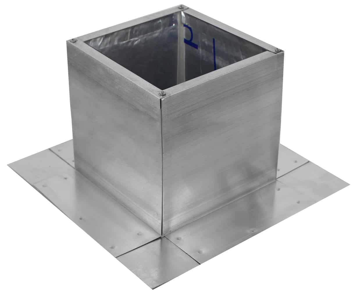 Model RC-4-H8-Ins | Roof Curb for 4" Diameter Vent | 8" high walls | Insulated Walls