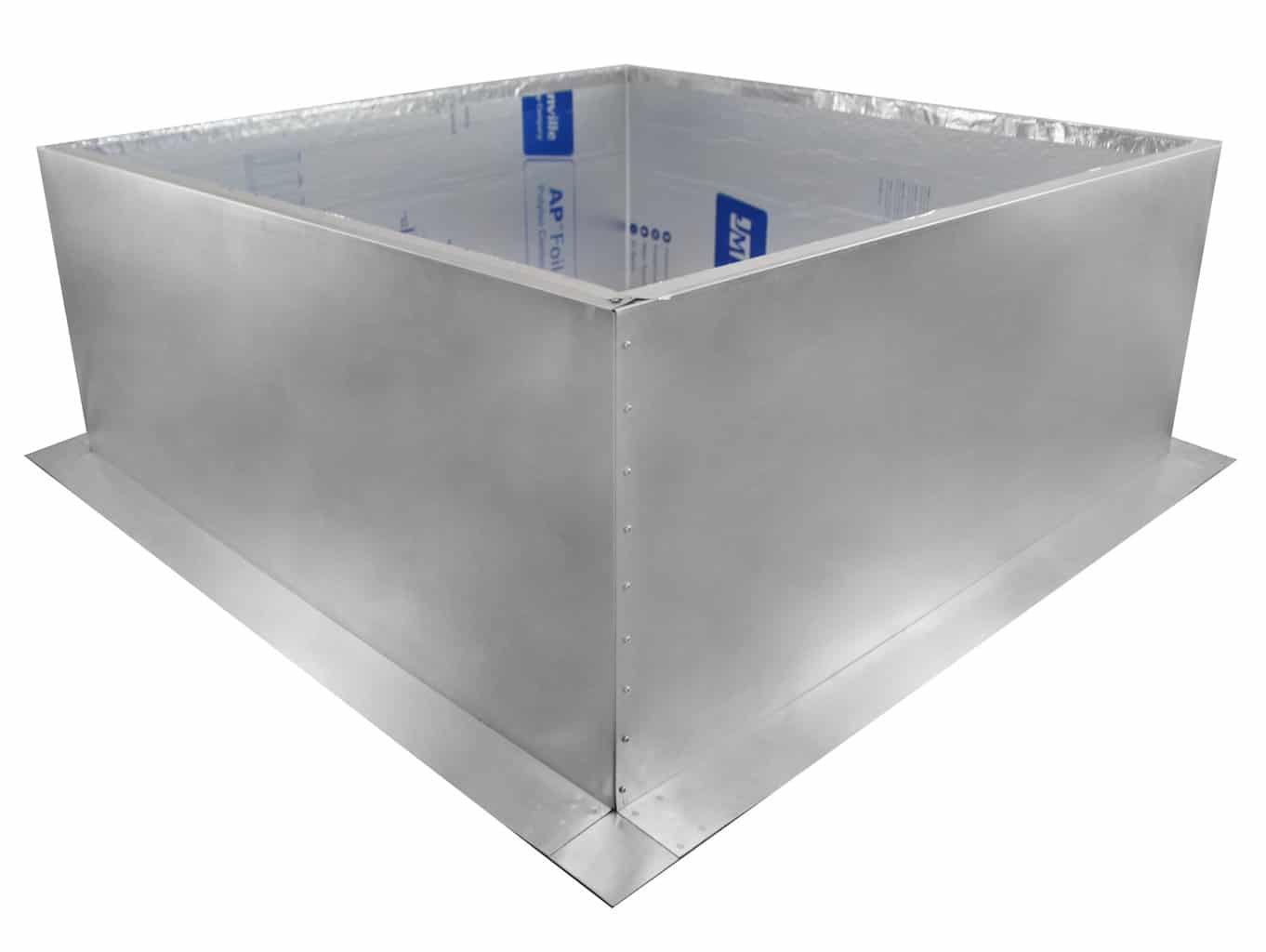 Model RC-42-H18-Ins |  Roof Curb for 42" Diameter Vent | 18" high walls | Insulated Walls