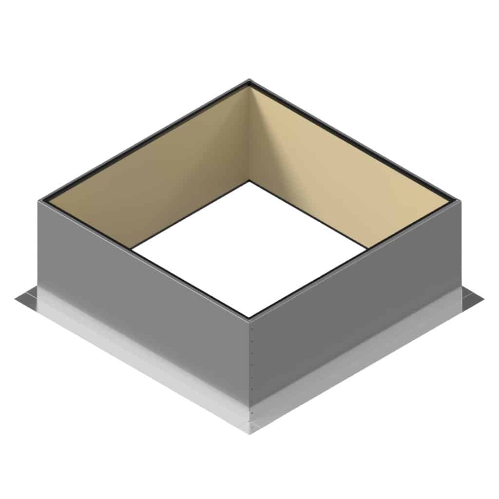 Model RC-42-H18-Ins |  Roof Curb for 42" Diameter Vent | 18" high walls | Insulated Walls