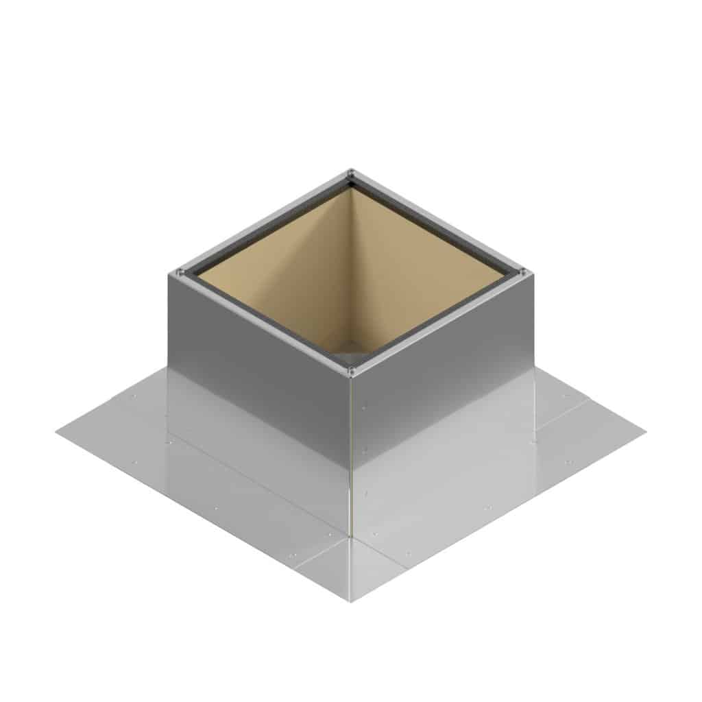 Model RC-5-H6-Ins |  Roof Curb for 5" Diameter Vent | 6" high walls | Insulated Walls