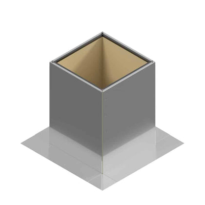 Insulated Square Roof Curb for 6" Diameter Vent | 12" high walls