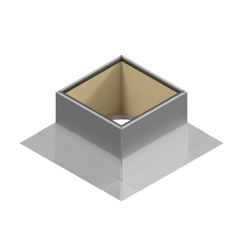 Model RC-6-H6-Ins |  Roof Curb for 6" Diameter Vent | 6" high walls | Insulated Walls